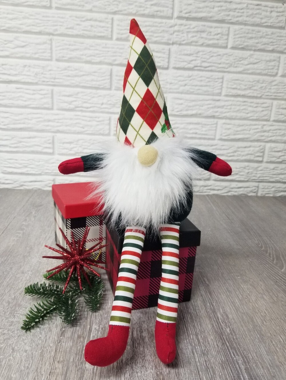 Festive Sitting Holiday Gnome Decor